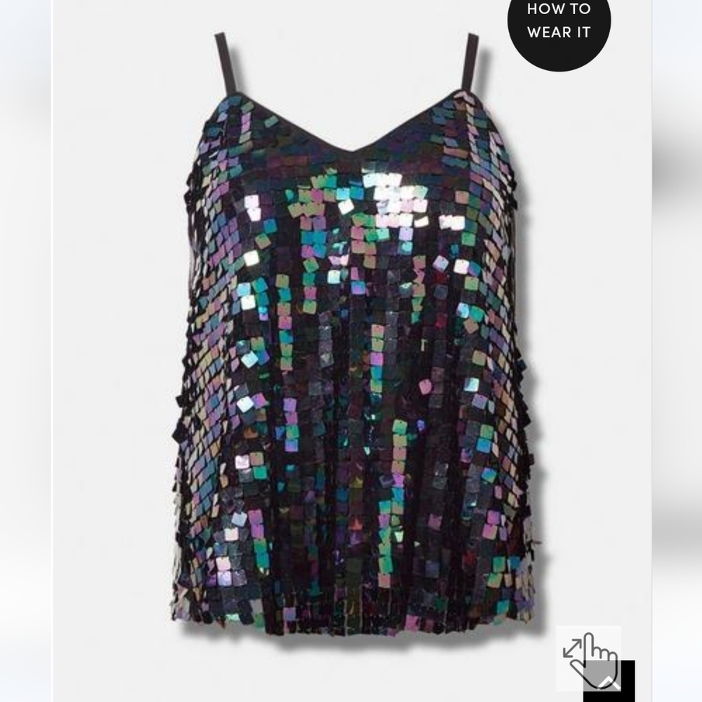 🆕️✨️MULTI-COLOUR RAINBOW SEQUIN SWING CAMI - SOPHIE STYLE✨️